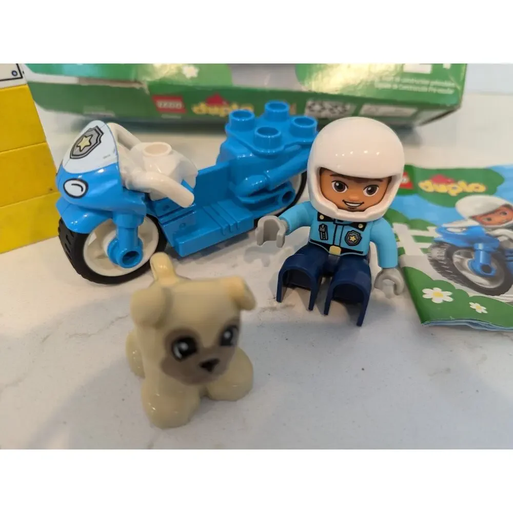 Lego Duplo Police Motorcycle 10967 5pc Story Starter Included